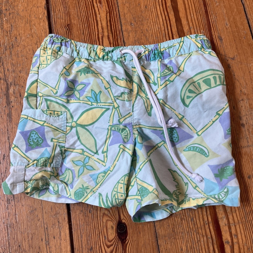 Lilly Pulitzer Boys Size Toddler 5 Junior Capri Swim Trunks Bathing Suit